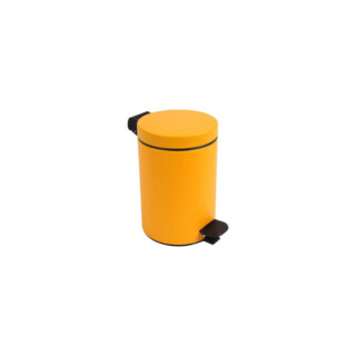 Prosper la poubelle française - Poubelle salle de bain à pédale 3L Jaune Pamplemousse