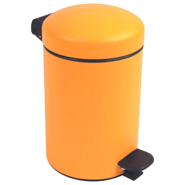 Prosper la poubelle française - Poubelle salle de bain à pédale 3L Jaune Pamplemousse