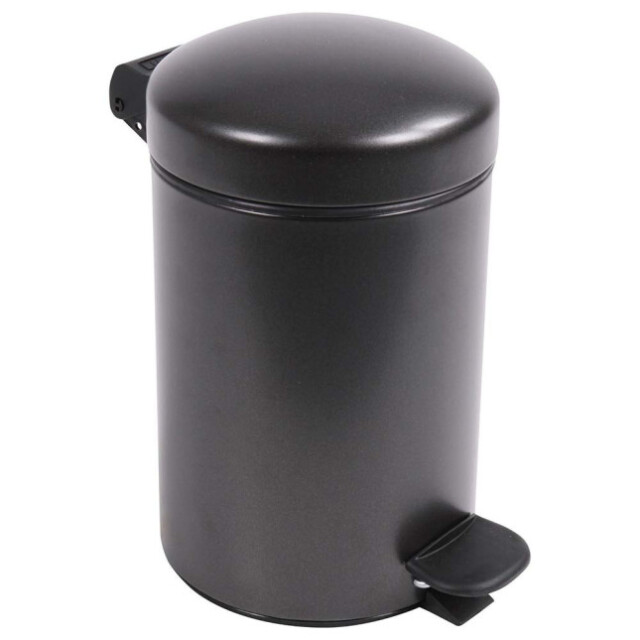 Prosper la poubelle française - Poubelle salle de bain à pédale 3L Noir Basalte