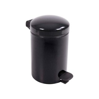Prosper la poubelle française - Poubelle salle de bain à pédale 3L Noir Graphite
