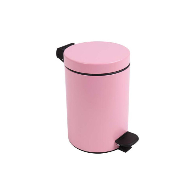 Prosper la poubelle française - Poubelle salle de bain à pédale 3L Rose Dragée