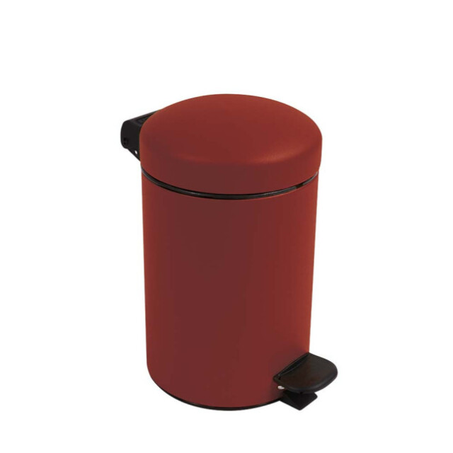 Prosper la poubelle française - Poubelle salle de bain à pédale 3L Rouge Cerise