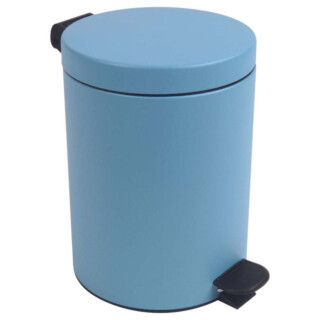 Prosper la poubelle française - Poubelle salle de bain à pédale 5L Bleu Céleste