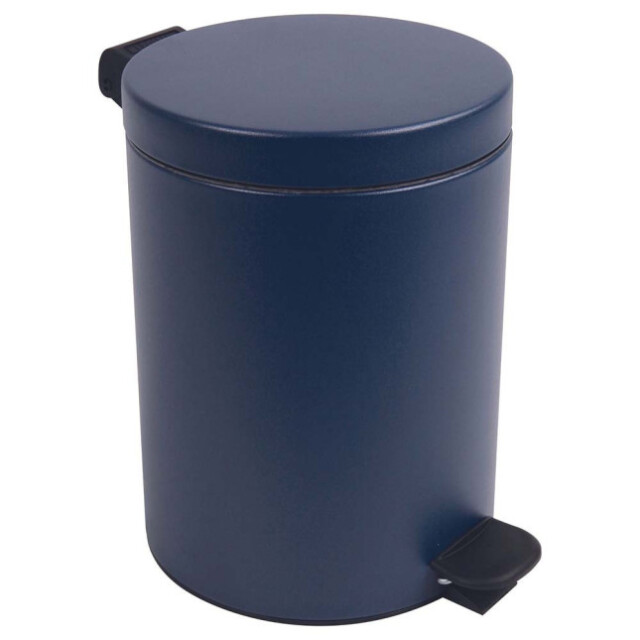 Prosper la poubelle française - Poubelle salle de bain à pédale 5L Bleu Minéral