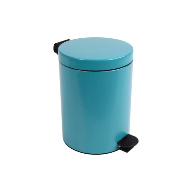 Prosper la poubelle française - Poubelle salle de bain à pédale 5L Bleu Turquoise
