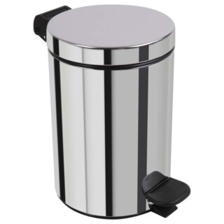 Prosper la poubelle française - Poubelle salle de bain à pédale 5L Inox