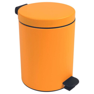 Prosper la poubelle française - Poubelle salle de bain à pédale 5L Jaune Pamplemousse