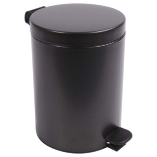 Prosper la poubelle française - Poubelle salle de bain à pédale 5L Noir Basalte