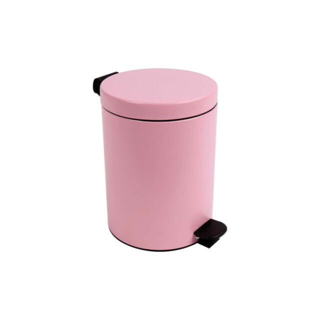 Prosper la poubelle française - Poubelle salle de bain à pédale 5L Rose Dragée