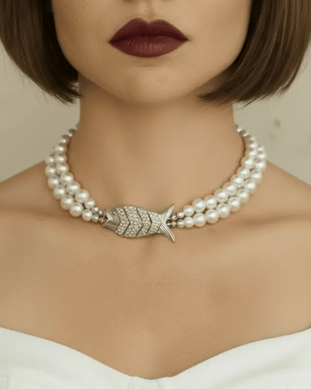NEIJE - Choker Majestic Gefilte (Argent)
