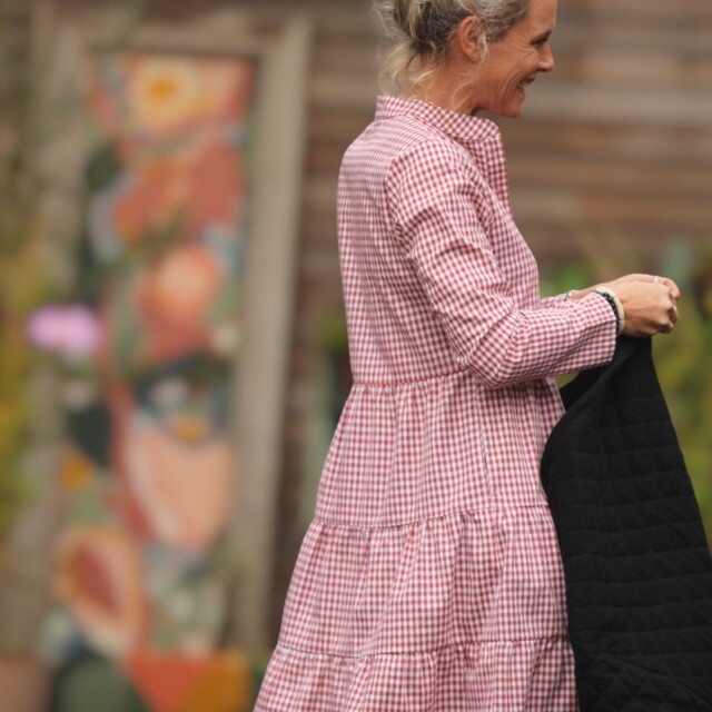 Quintessence - Robe Bella - vichy écureuil