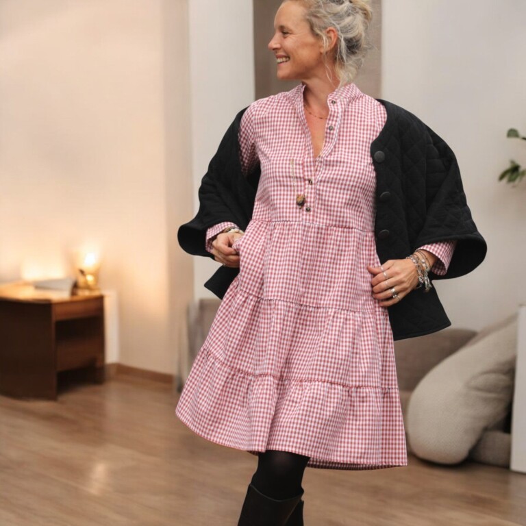 Quintessence - Robe Bella - vichy écureuil