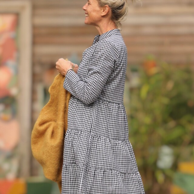 Quintessence - Robe Bella - vichy noir/blanc