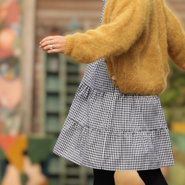 Quintessence - Robe Bella - vichy noir/blanc