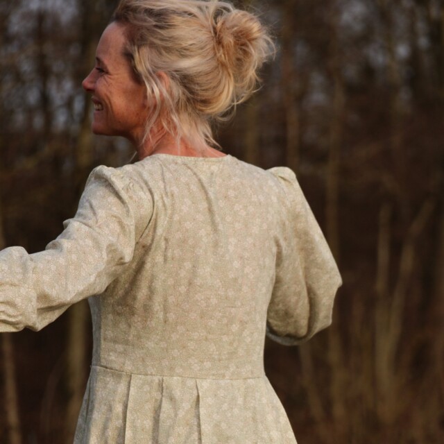 Quintessence - Robe Clémence - coton fleuri menthol