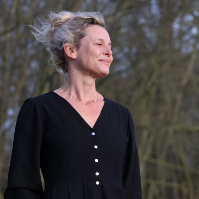 Quintessence - Robe Clémence -  viscose/lin noire