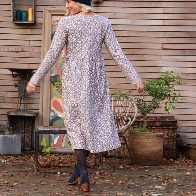 Quintessence - Robe Romane - coton texturé imprimé Mariane