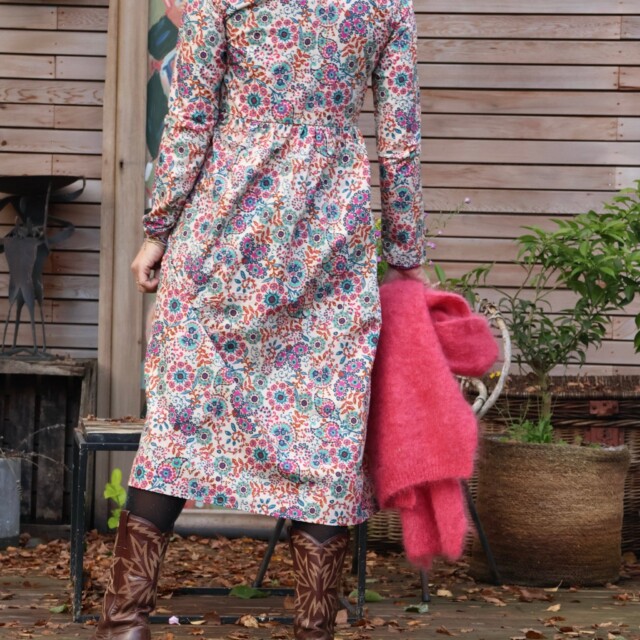 Quintessence - Robe Romane - popeline de coton giroflée