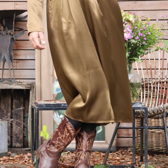 Quintessence - Robe Romane - viscose mordorée