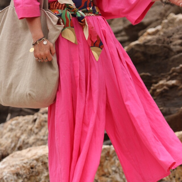 Quintessence - Sac Alfred en lin naturel - doublure en lin chamois