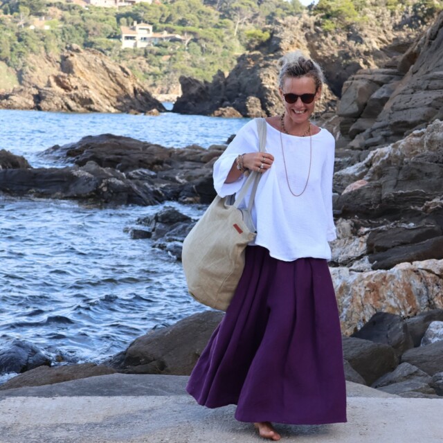 Quintessence - Sac Alfred en lin sable - doublure en lin