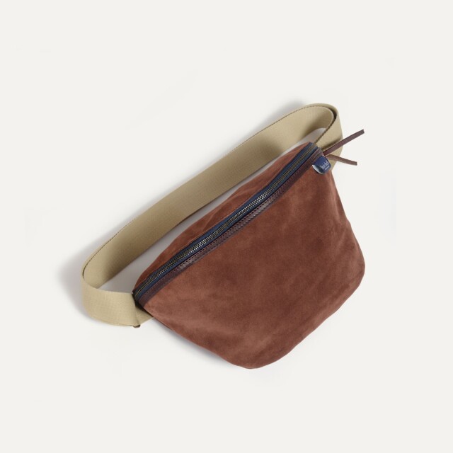 Bleu De Chauffe - Sac Banane New Beat XL - Marron rubis