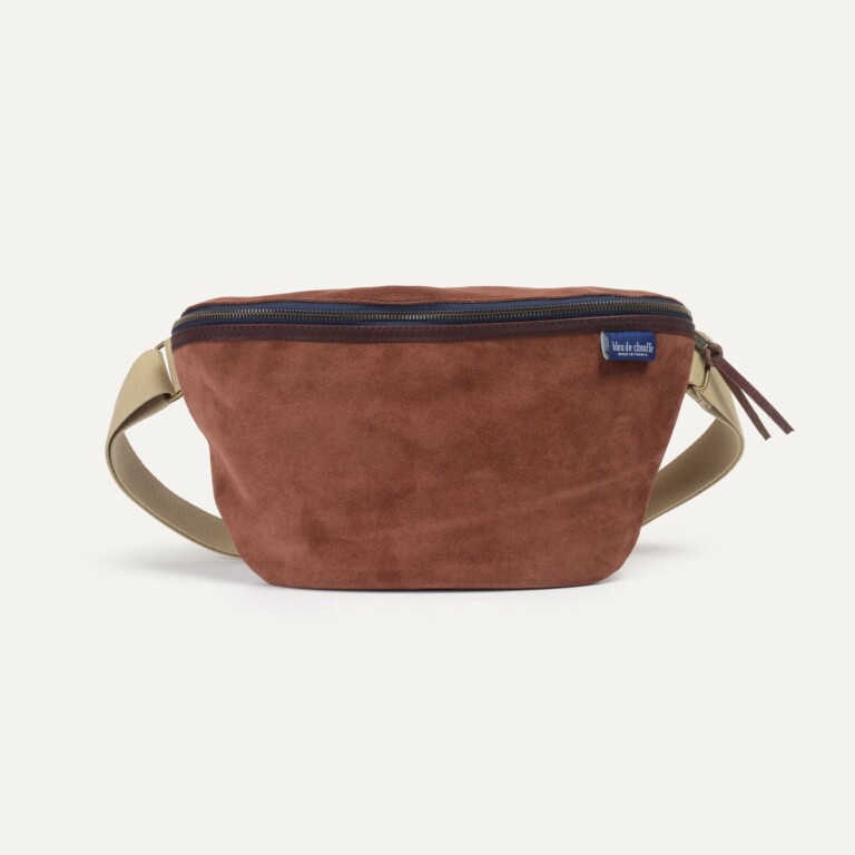Bleu De Chauffe - Sac Banane New Beat XL - Marron rubis