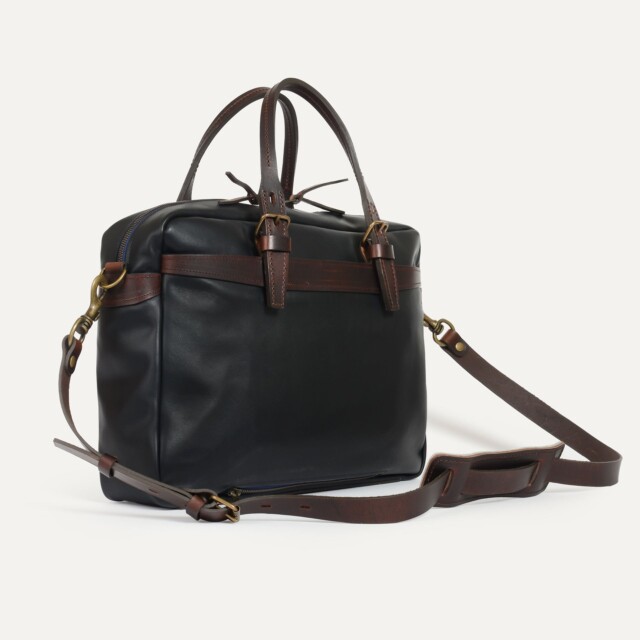 Bleu De Chauffe - Sac business Ledger liscio - Noir