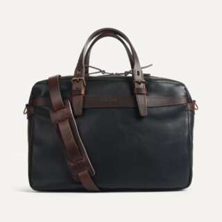 Bleu de Chauffe - Sac business Ledger liscio – Noir