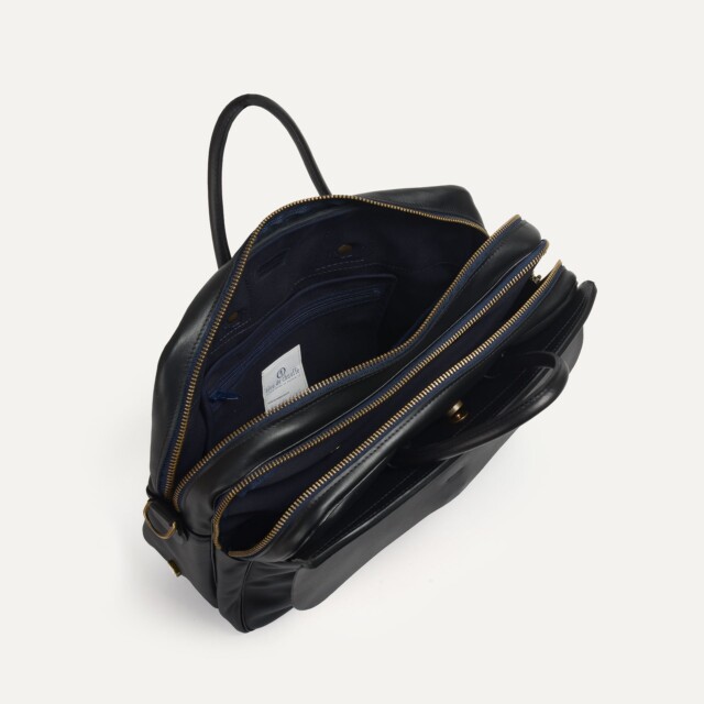 Bleu De Chauffe - Sac Business Zeppo - Liscio  Noir
