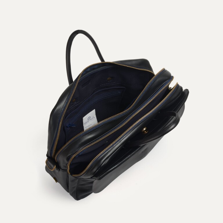 Bleu De Chauffe - Sac Business Zeppo - Liscio  Noir