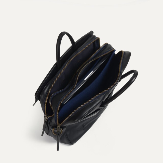 Bleu De Chauffe - Sac Business Zeppo - Liscio  Noir