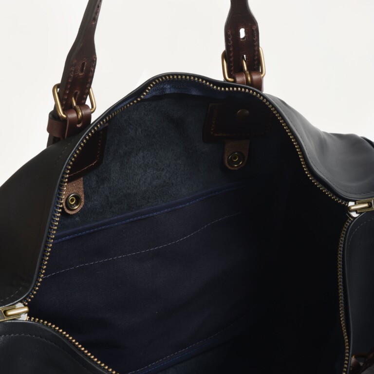 Bleu De Chauffe - Sac de voyage Hobo liscio - Noir