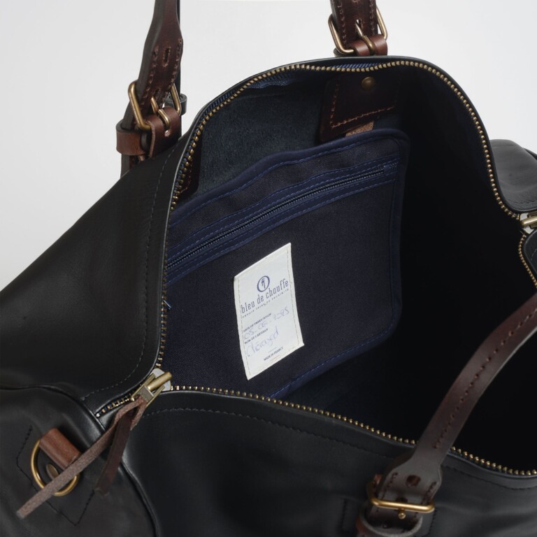 Bleu De Chauffe - Sac de voyage Hobo liscio - Noir