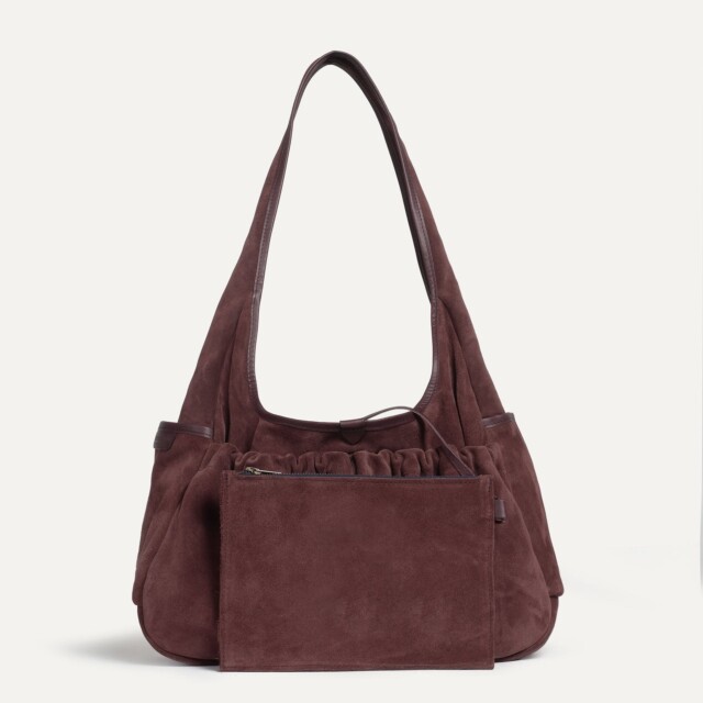Bleu De Chauffe - Sac épaule Paula - Marron Rubis