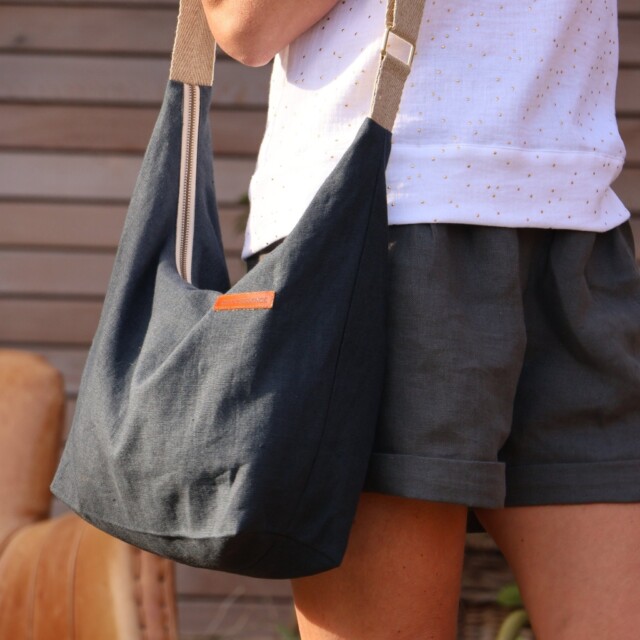 Quintessence - Sac Maud lin bleu nuit