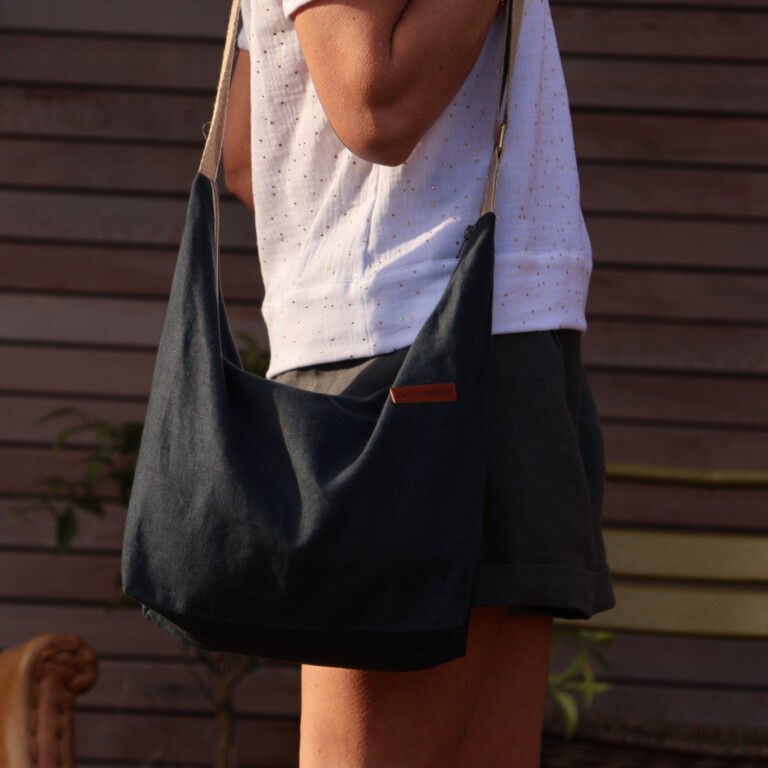 Quintessence - Sac Maud lin bleu nuit