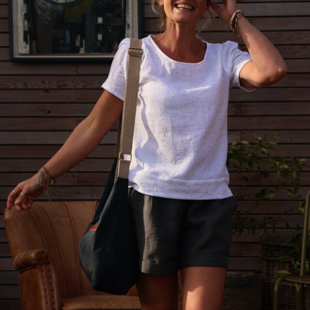 Quintessence - Sac Maud lin bleu nuit