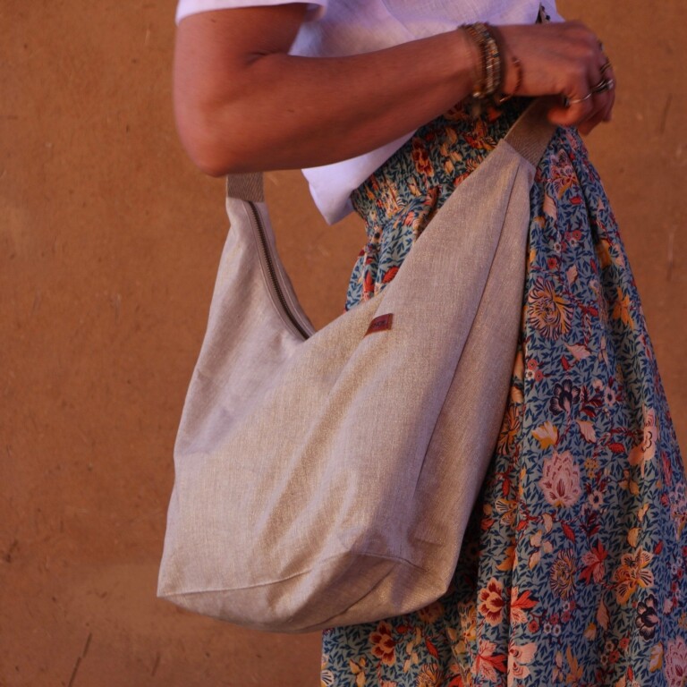 Quintessence - Sac Maud lin naturel/argent