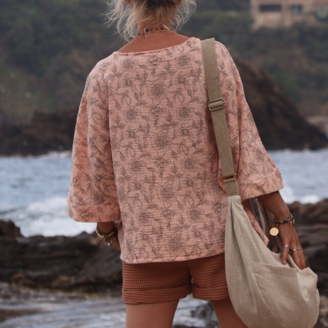 Quintessence - Sac Pia en lin naturel argent