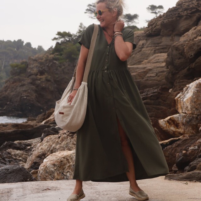 Quintessence - Sac Pia en lin naturel argent