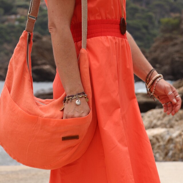 Quintessence - Sac Pia en lin orange