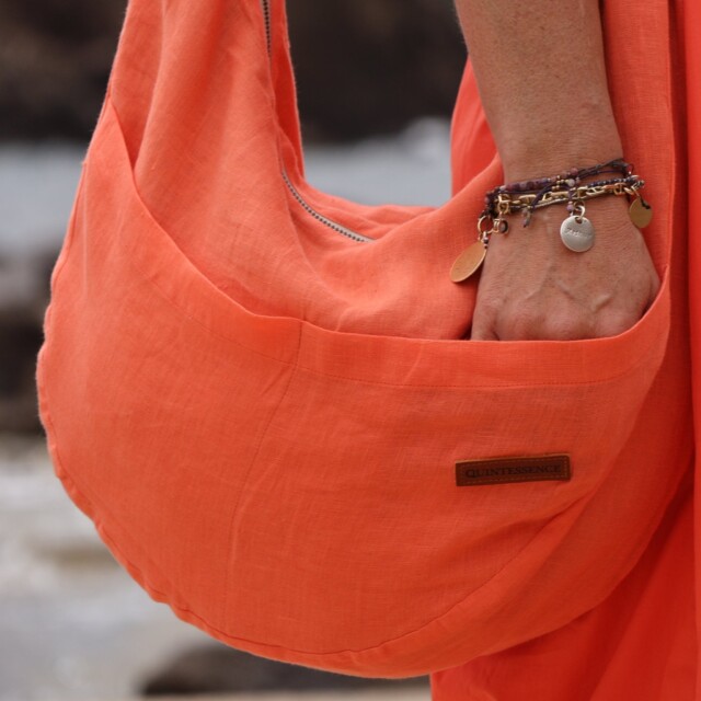 Quintessence - Sac Pia en lin orange