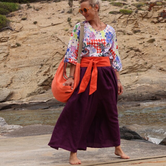 Quintessence - Sac Pia en lin orange