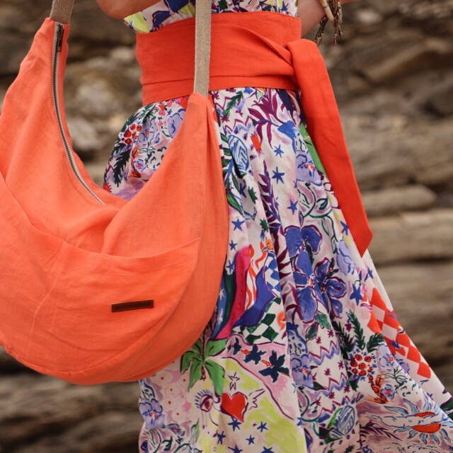 Quintessence - Sac Pia en lin orange