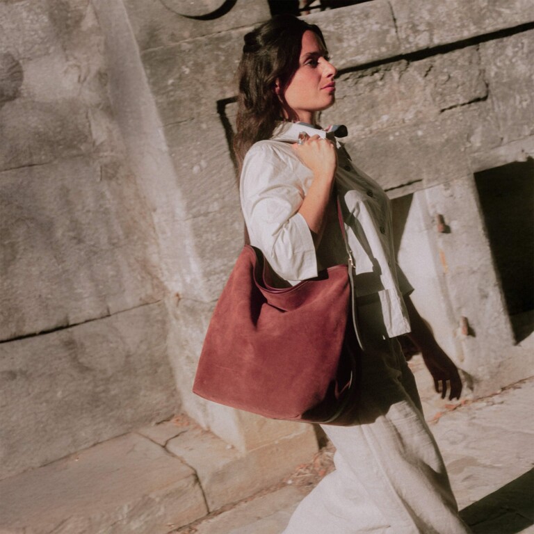 Bleu De Chauffe - Sac seau Sofia - Marron Rubis