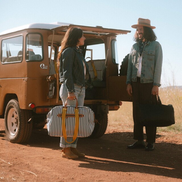 Bleu De Chauffe - Sac voyage aviateur Missak - Rayures d'été