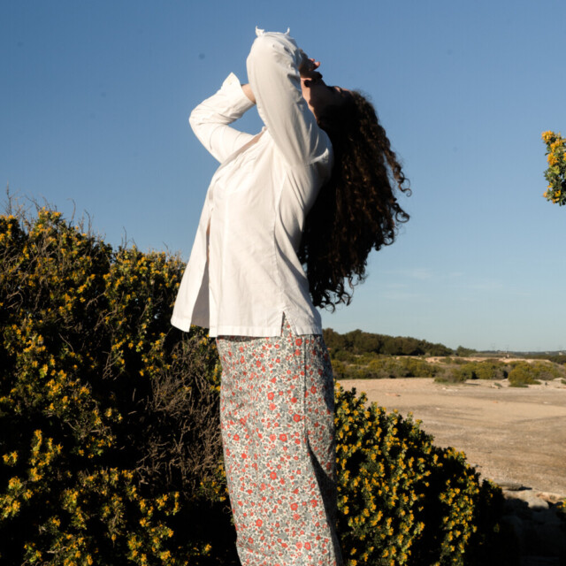 Fleurs Pois & Cie - Pantalon de pyjama femme et/ou de ville - Rouge/Bleu/vert clair/Gris