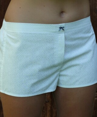 Fleurs Pois et Cie - Shorty 100% coton made in France  Ivoire