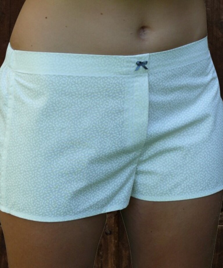 Fleurs Pois & Cie - Shorty 100% coton made in France - Ivoire